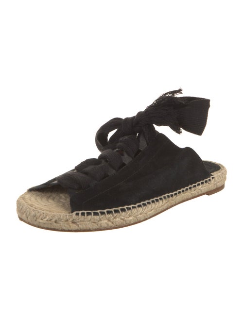 Chloé Suede Fringe Trim Accent Espadrilles