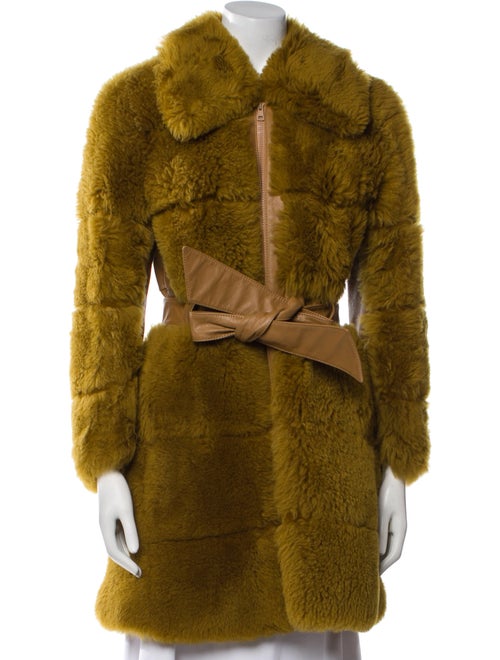 Chloé Lambskin Faux Fur Coat