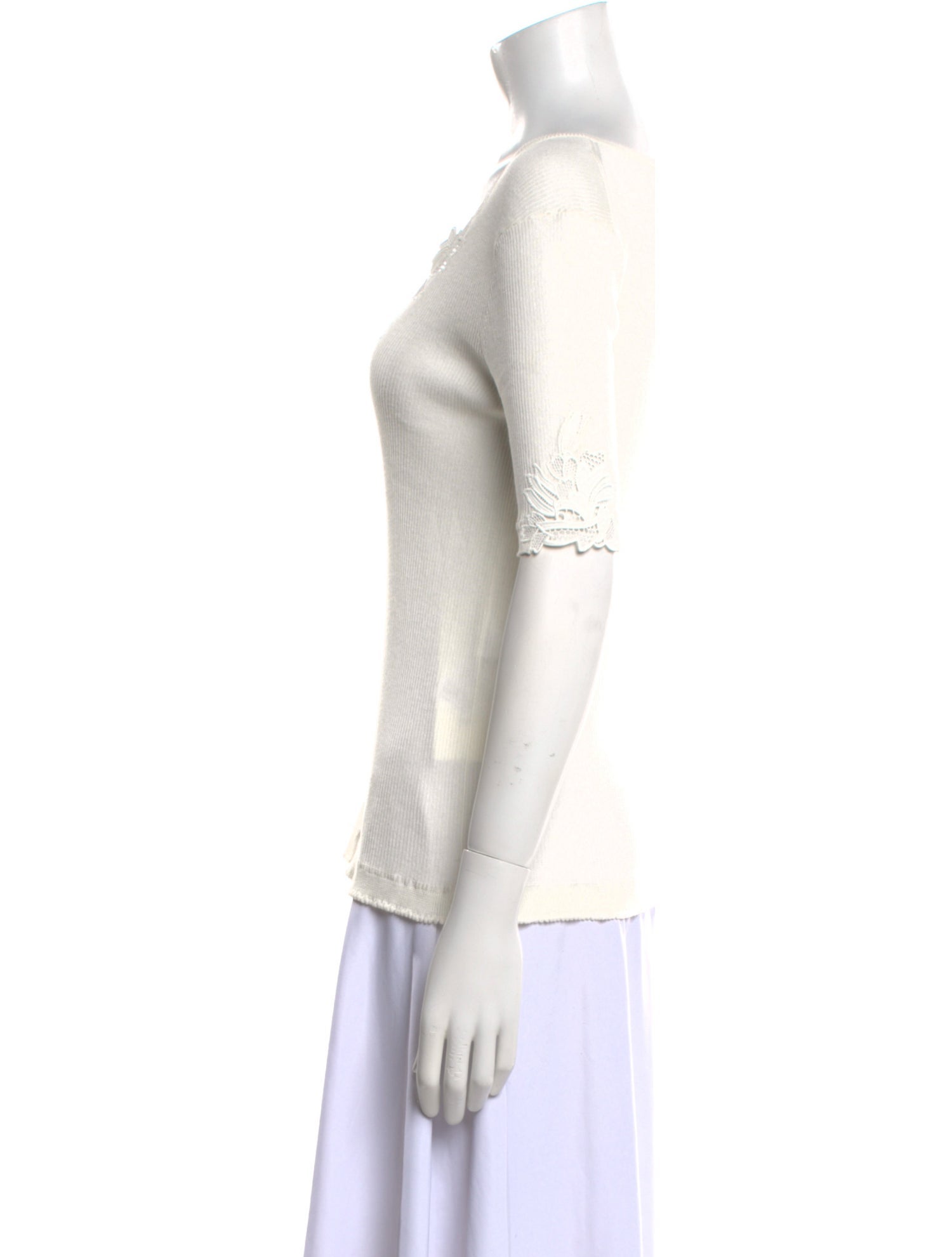 Chloé V-Neck Short Sleeve Top