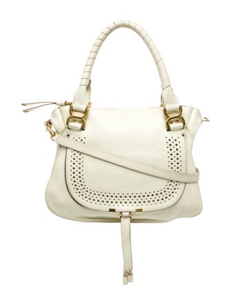 Chloé Leather Marcie double carry calfskin bag Medium