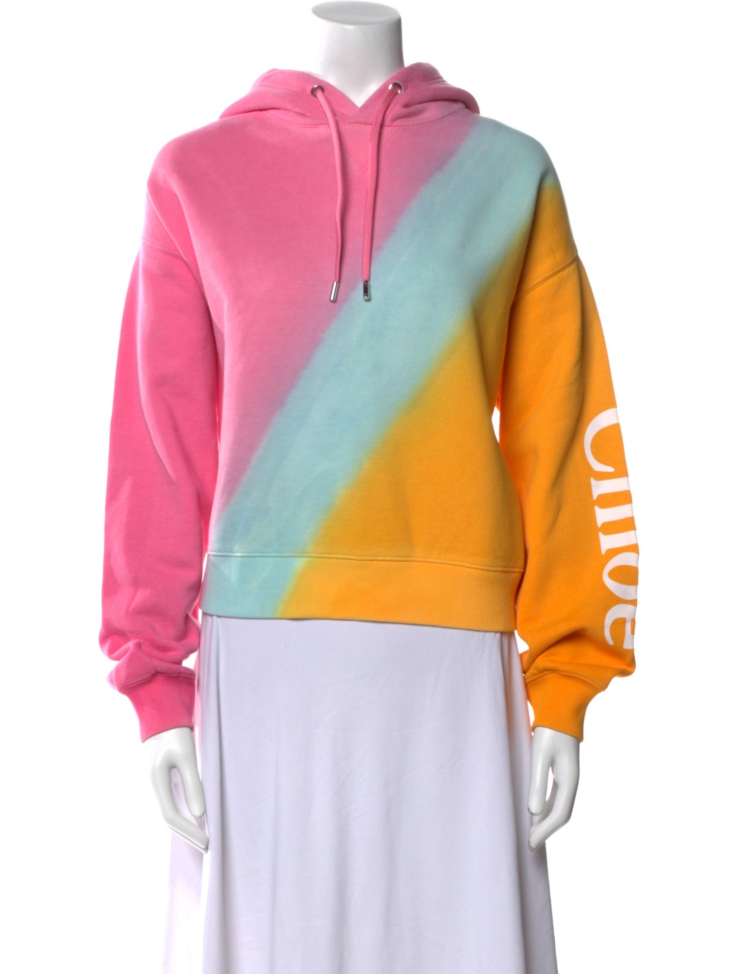 Chloé Colorblock Pattern Crew Neck Sweatshirt
