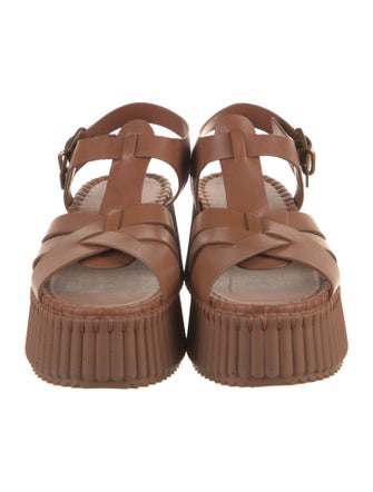 Chloé Leather Slingback Sandals