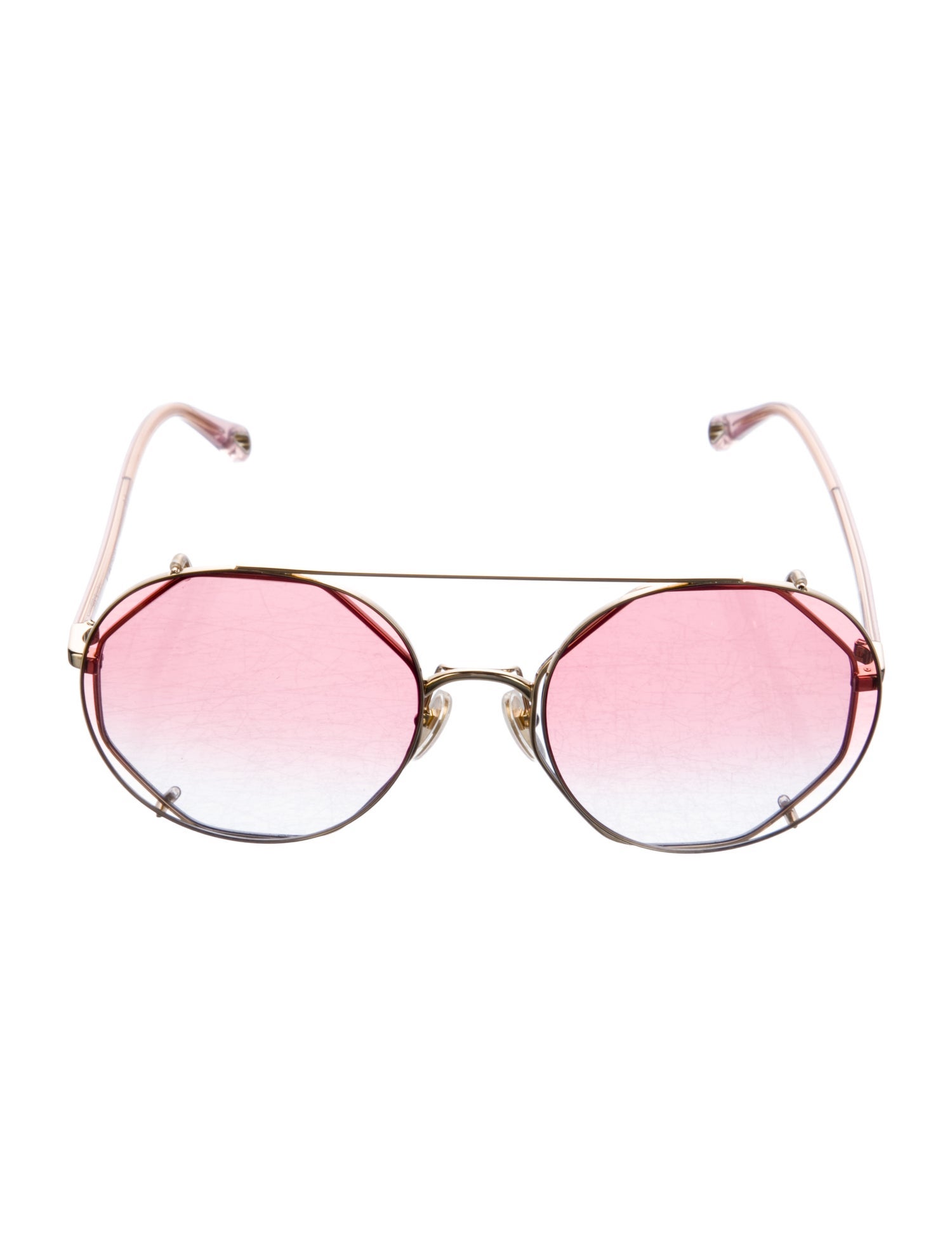 Chloé Round Mirrored Sunglasses