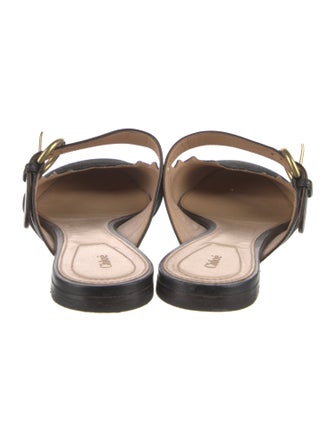 Chloé Suede Scalloped Accent Mules