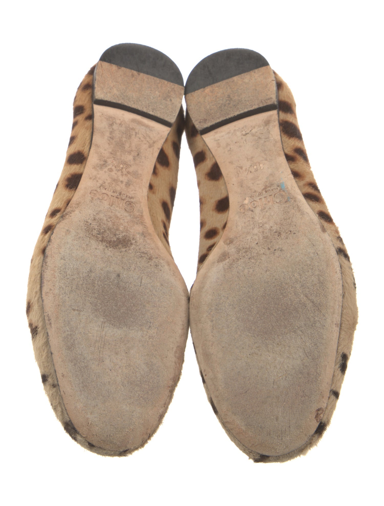 Chloé Ponyhair Animal Print Ballet Flats