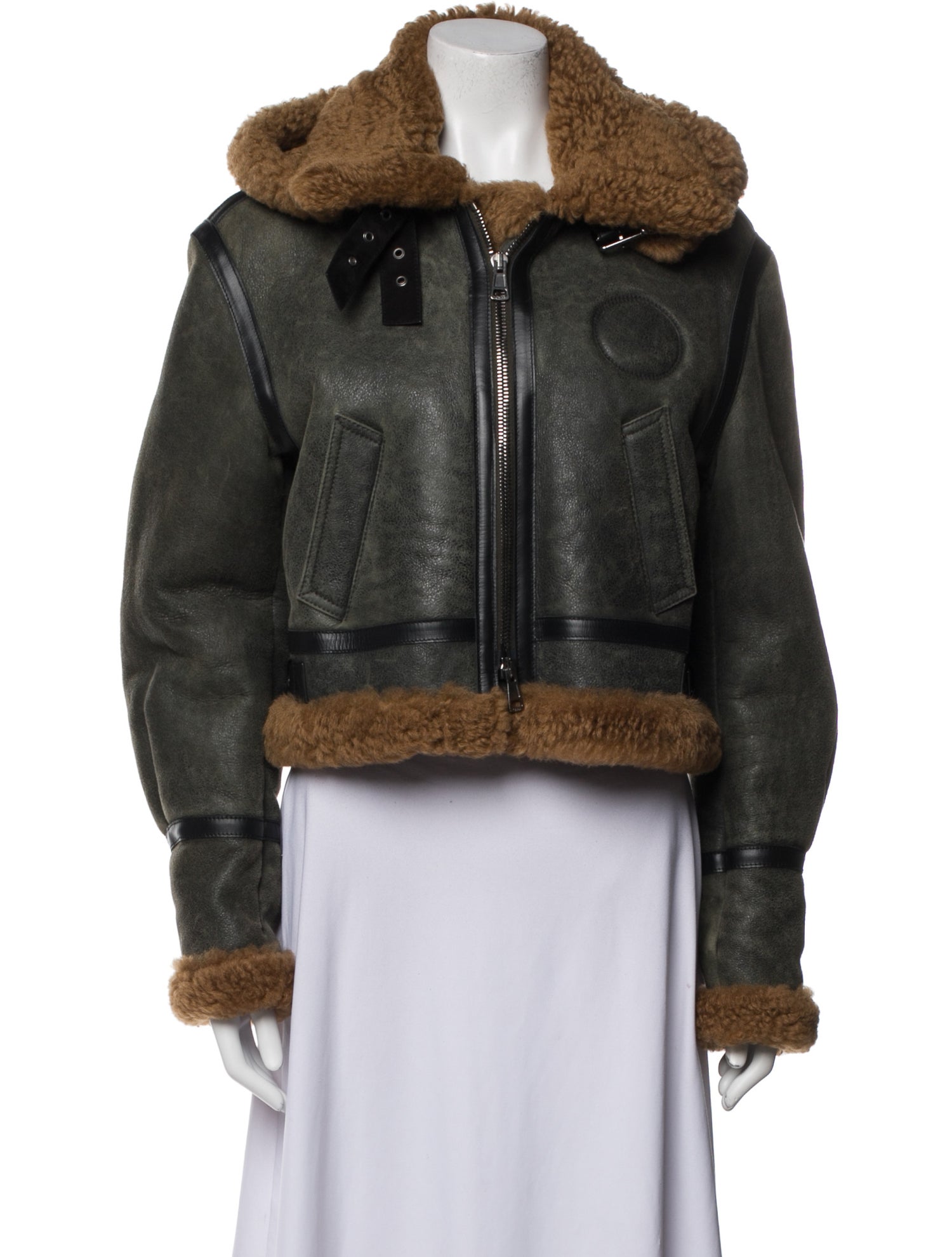 Chloé Lamb Leather Faux Fur Jacket