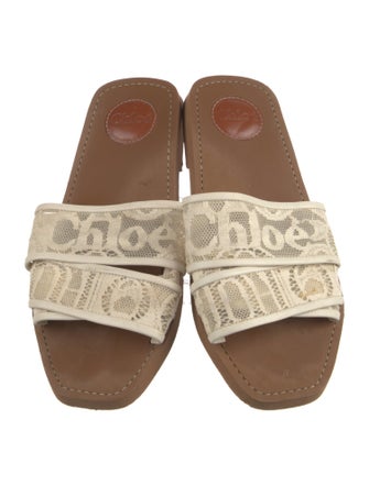 Chloé Lace Lace Pattern Slides