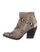 Chloé Embossed Leather Animal Print Boots