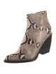 Chloé Embossed Leather Animal Print Boots