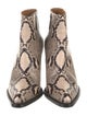 Chloé Embossed Leather Animal Print Boots