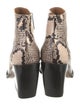 Chloé Embossed Leather Animal Print Boots