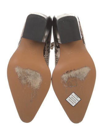 Chloé Embossed Leather Animal Print Boots