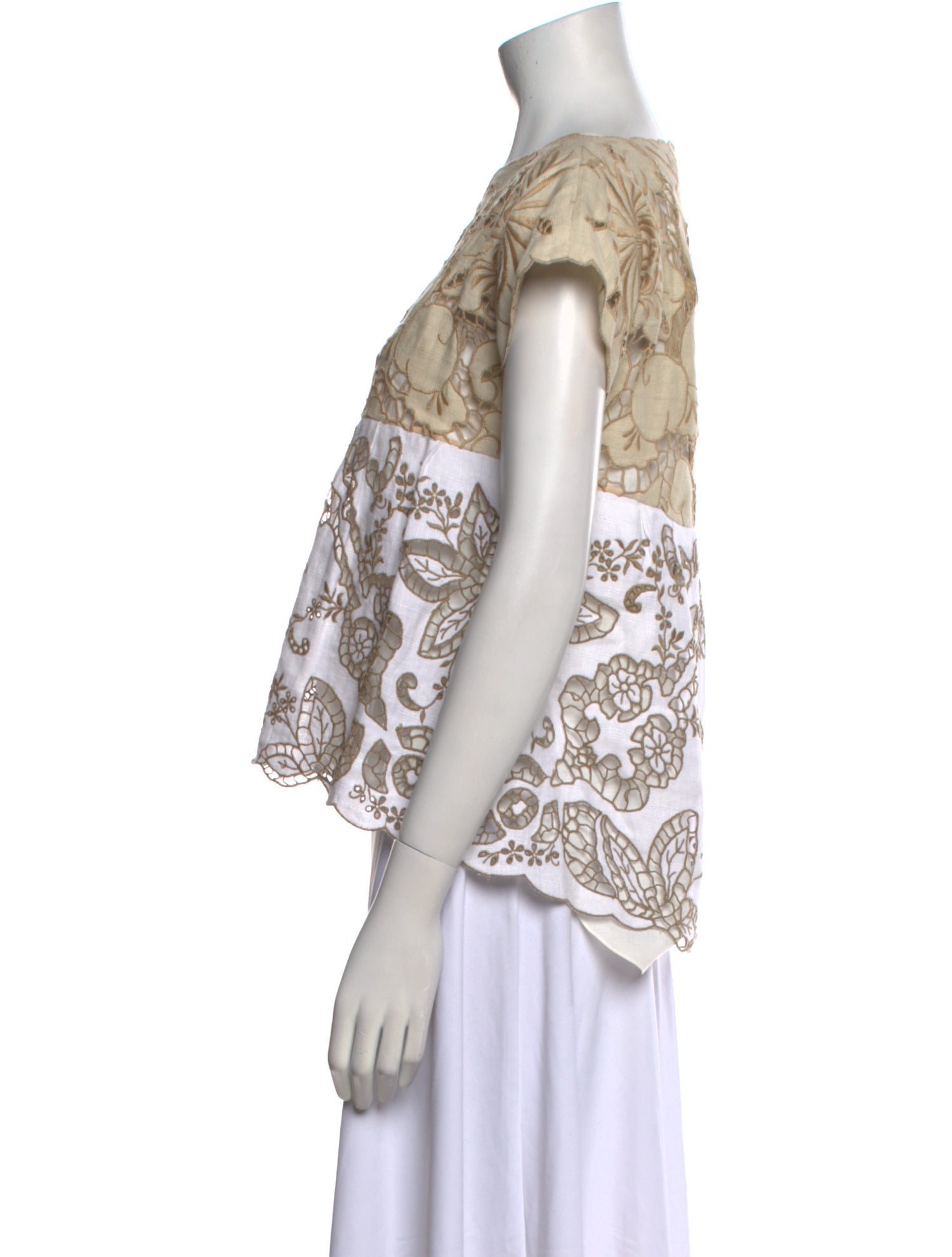 Chloé 2016 Lace Pattern Crop Top