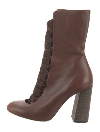 Chloé Leather Lace-Up Boots