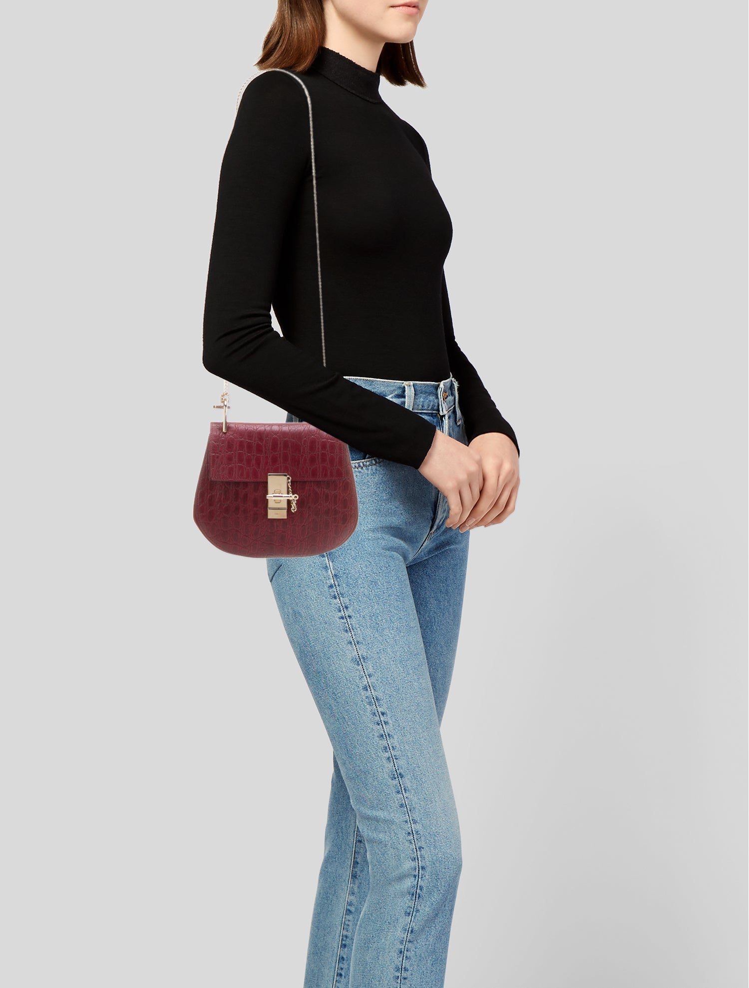 Chloé Leather Chloe Drew Shoulder Bag Medium