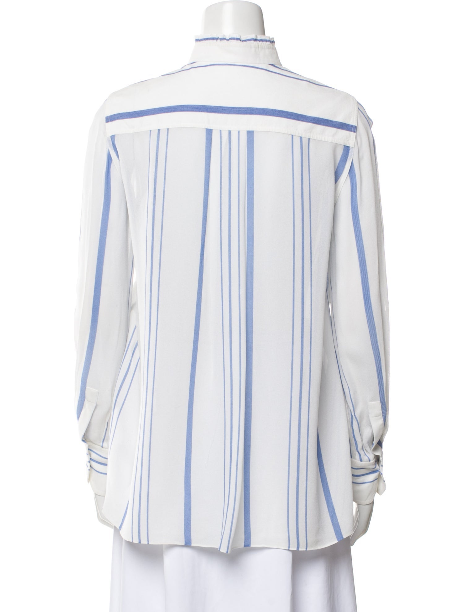 Chloé Striped Mock Neck Blouse