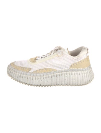 Chloé Colorblock Pattern Mesh Accents Sneakers