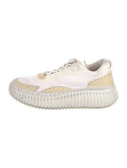 Chloé Colorblock Pattern Mesh Accents Sneakers