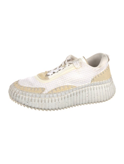 Chloé Colorblock Pattern Mesh Accents Sneakers