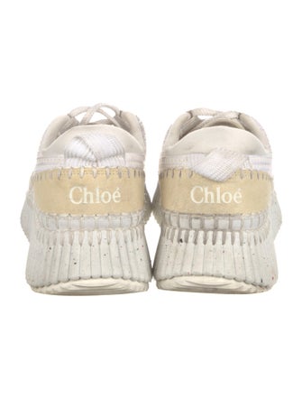 Chloé Colorblock Pattern Mesh Accents Sneakers