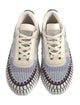Chloé Tweed Pattern Whipstitch Trim Sneakers