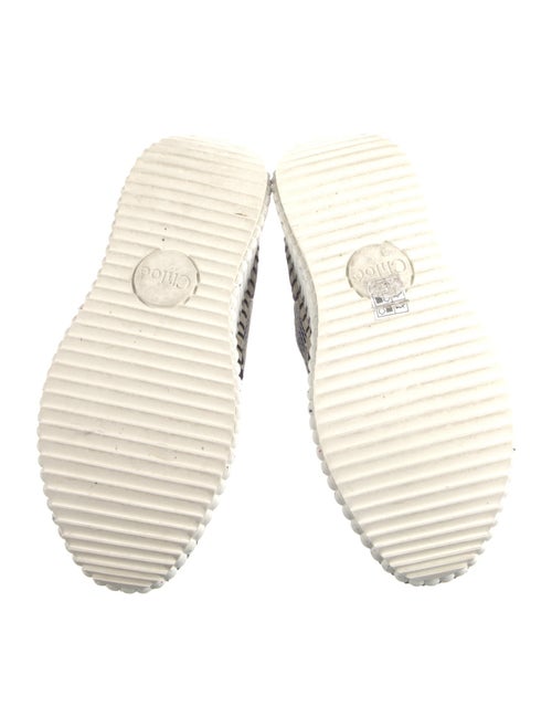 Chloé Tweed Pattern Whipstitch Trim Sneakers