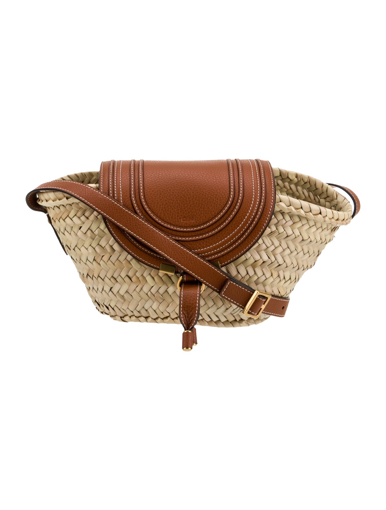 Chloé Raffia Marcie Shoulder Bag