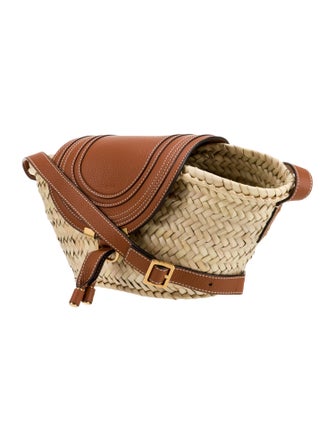 Chloé Raffia Marcie Shoulder Bag
