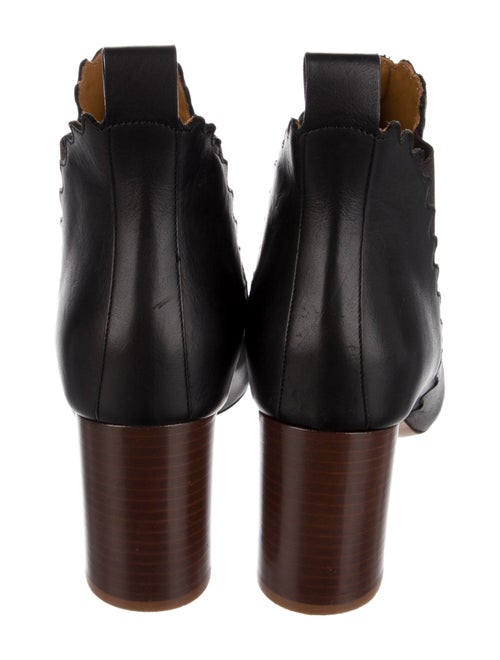 Chloé Leather Scalloped Accent Chelsea Boots