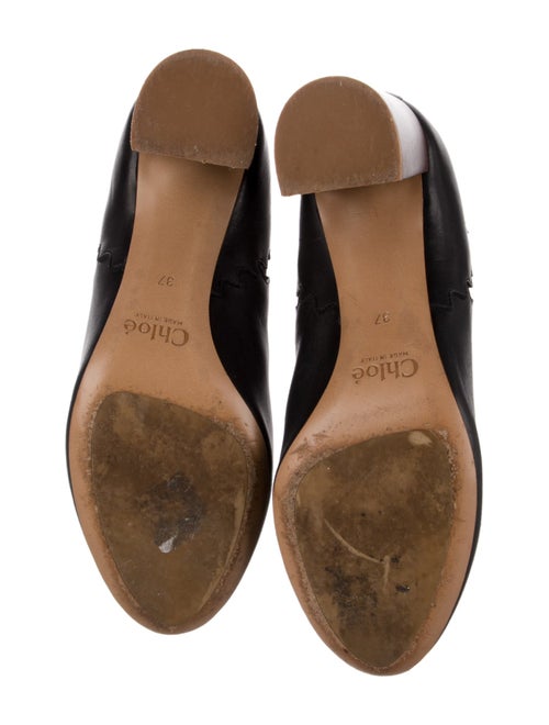 Chloé Leather Scalloped Accent Chelsea Boots