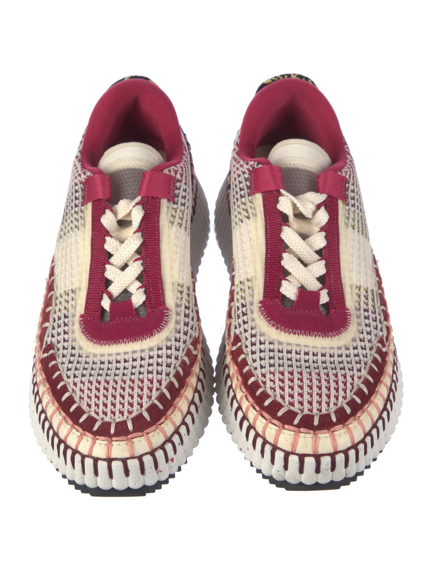 Chloé Patterned Whipstitch Trim Sneakers