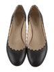 Chloé Leather Scalloped Accent Pumps