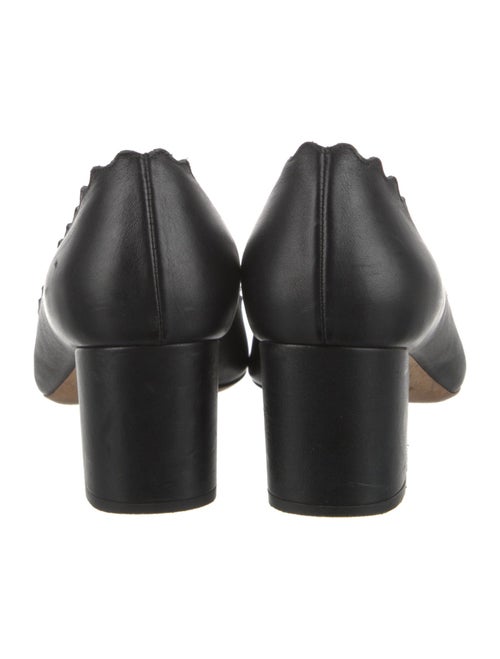Chloé Leather Scalloped Accent Pumps