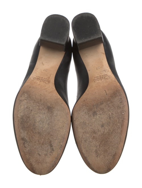 Chloé Leather Scalloped Accent Pumps