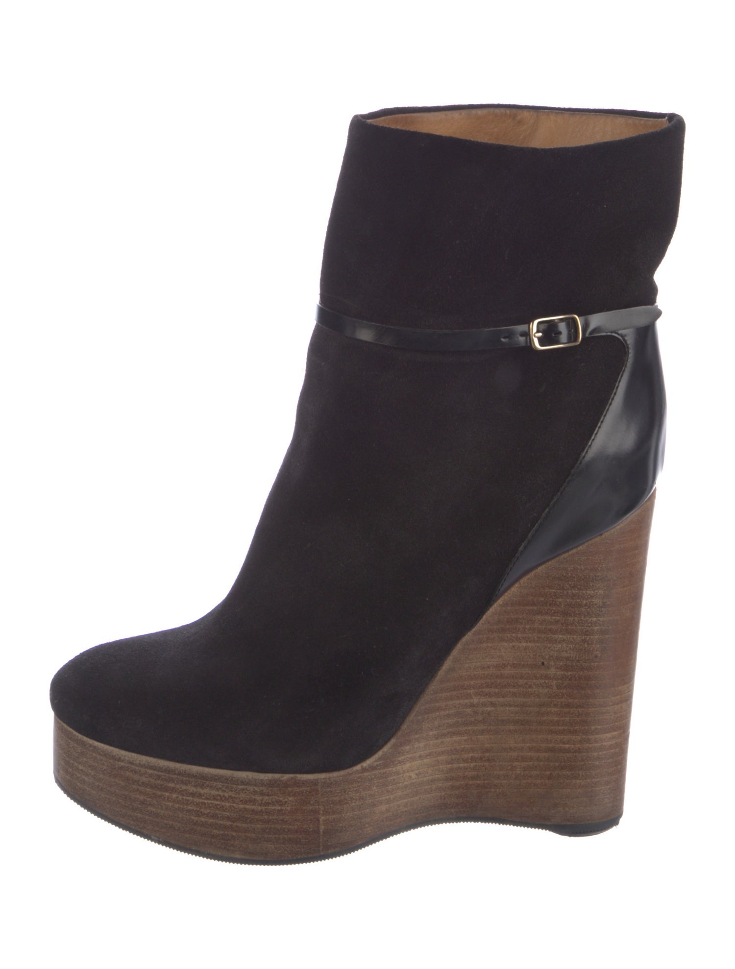 Chloé Suede Colorblock Pattern Boots