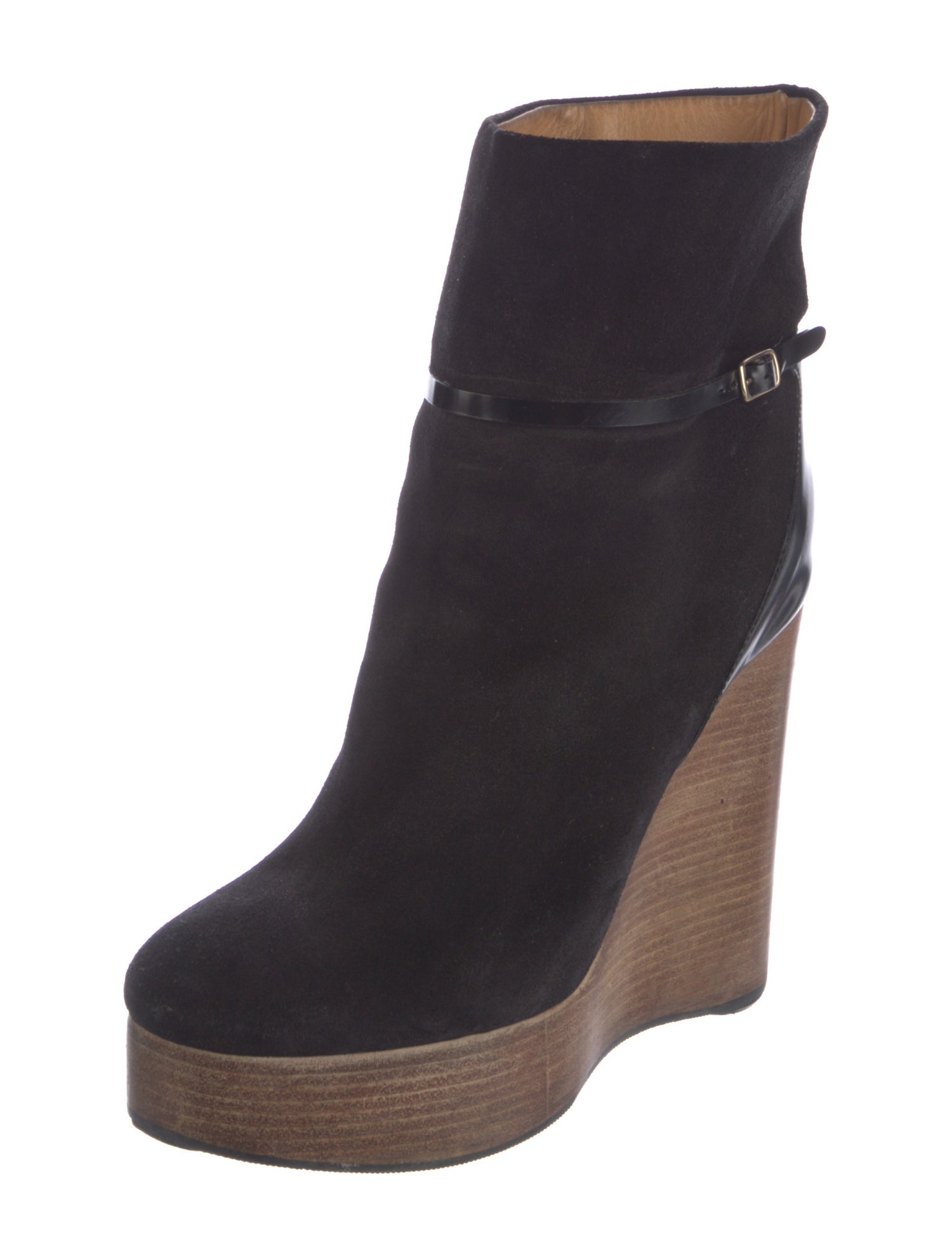 Chloé Suede Colorblock Pattern Boots