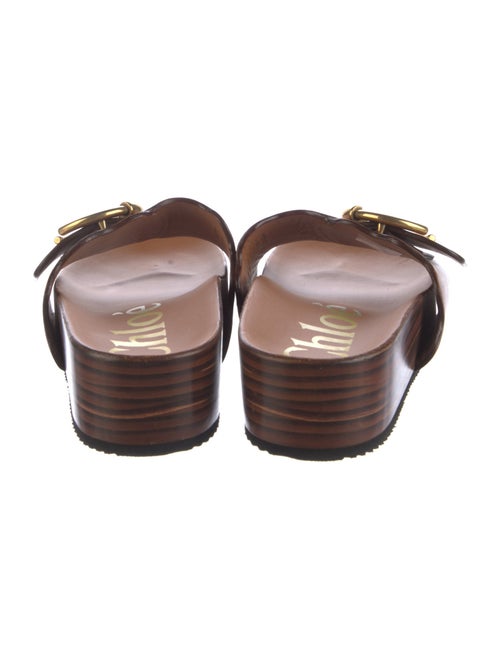 Chloé Leather Scalloped Accent Slides