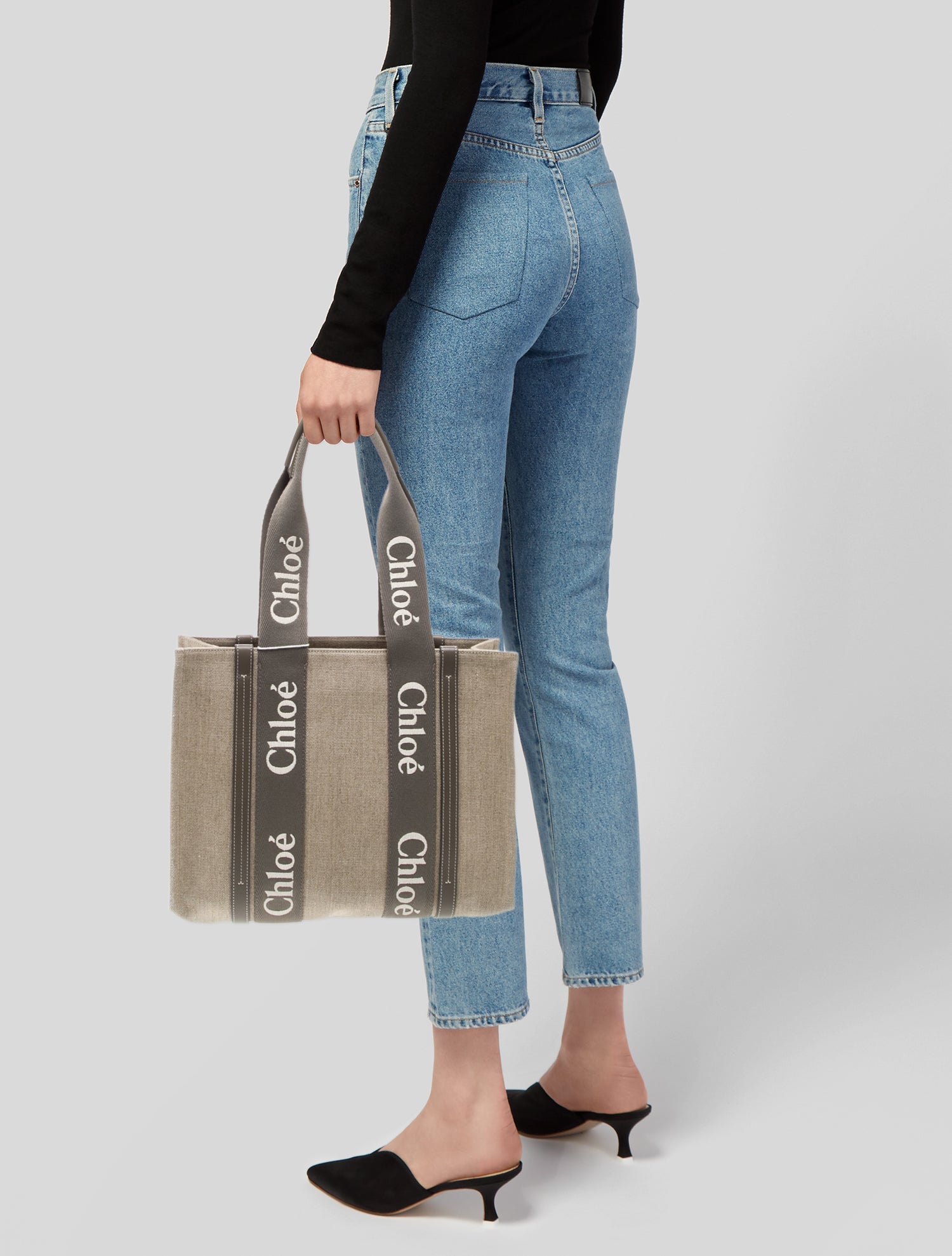 Chloé Canvas Woody tote bag Medium w/ Tags