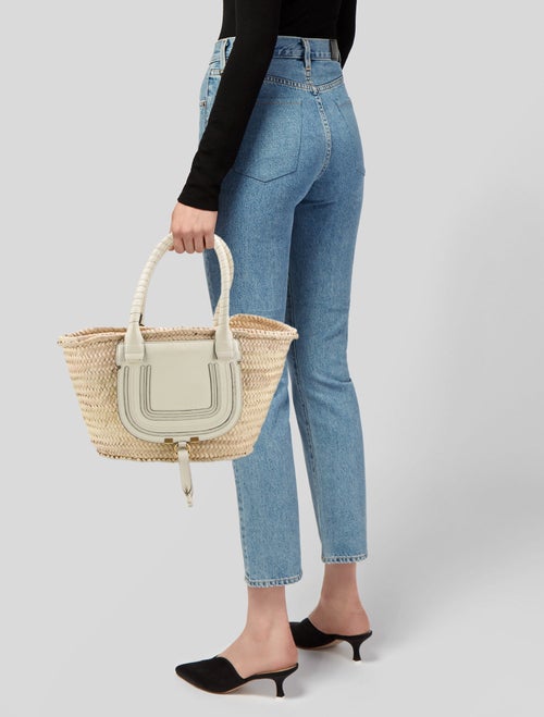Chloé Straw Marcie Shoulder Bag Medium