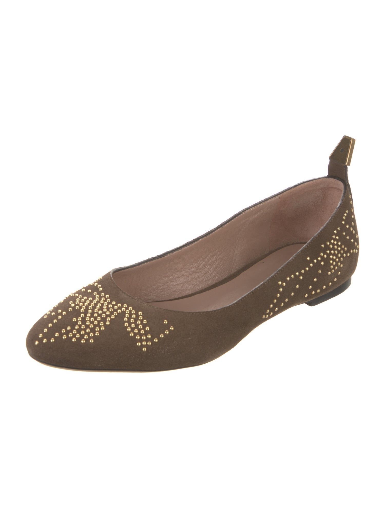 Chloé Suede Patterned Ballet Flats