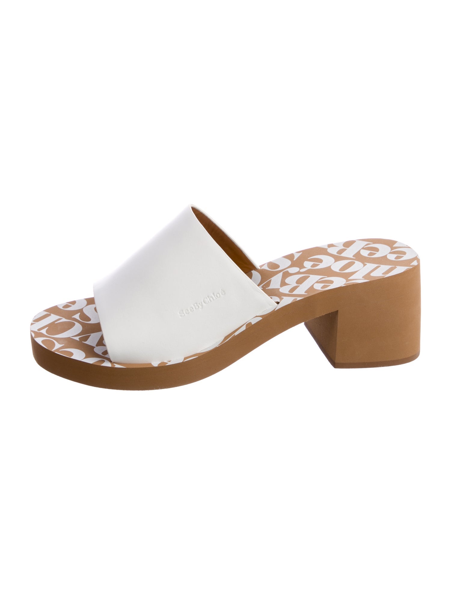 See by Chloé Essie Leather Slides w/ Tags