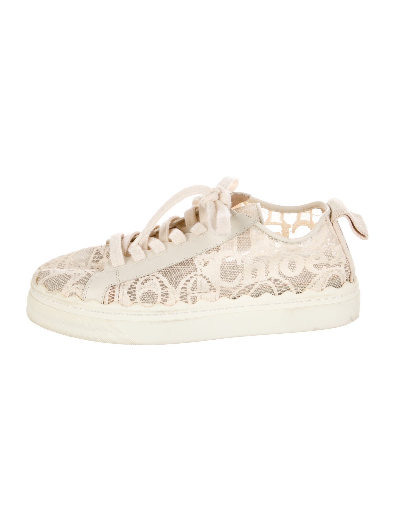 Chloé Lace Lace Pattern Sneakers
