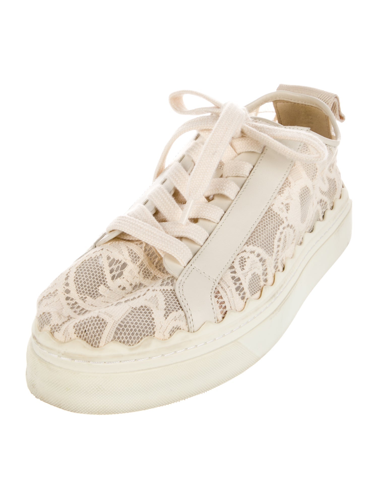 Chloé Lace Lace Pattern Sneakers
