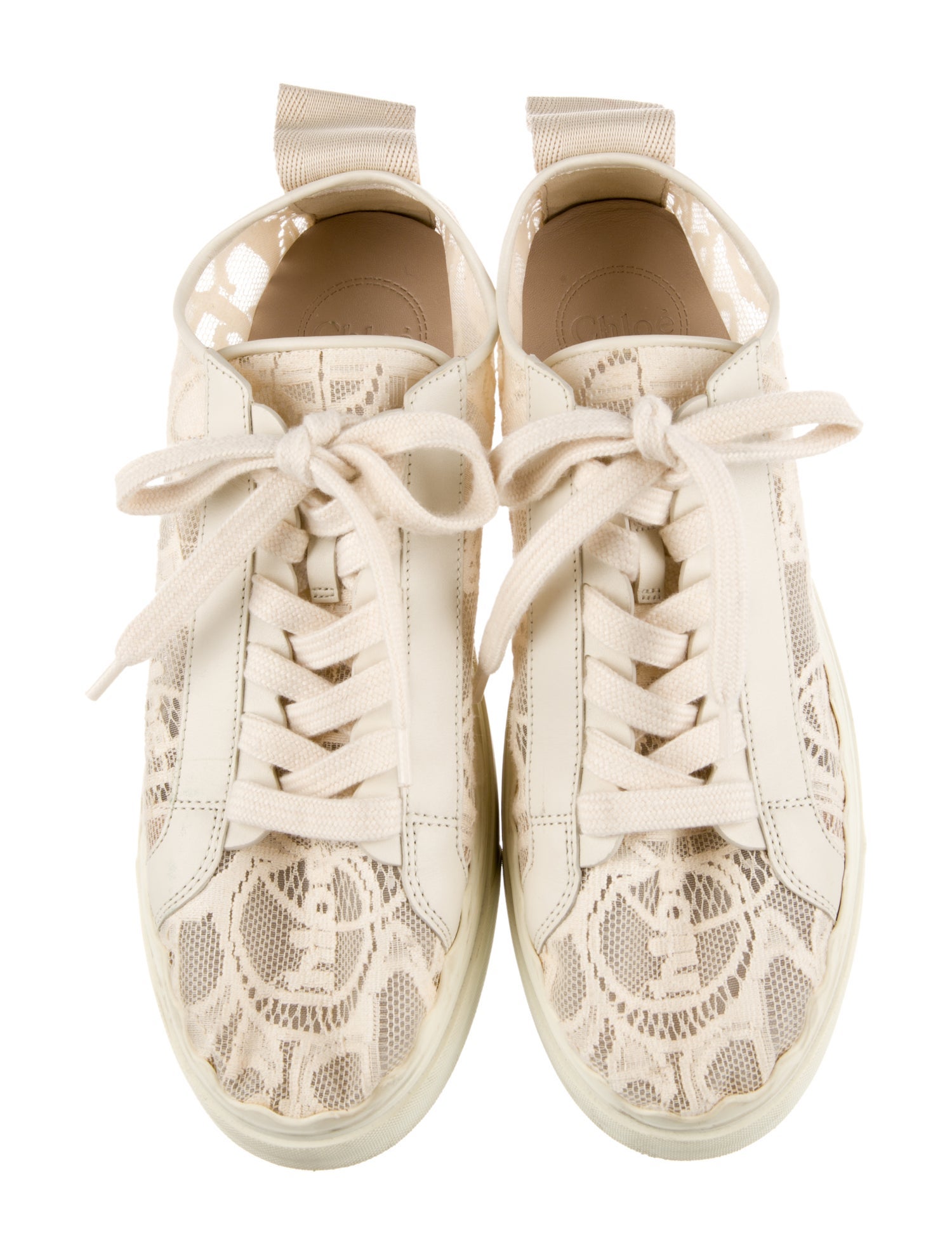 Chloé Lace Lace Pattern Sneakers