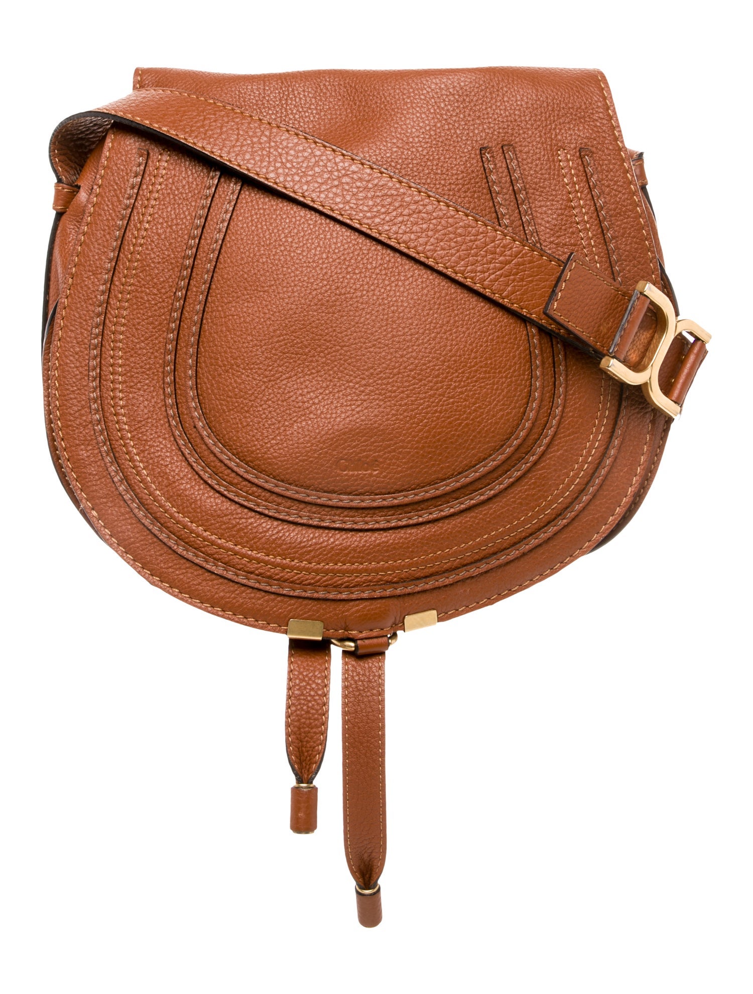 Chloé Leather Marcie Saddle Bag Medium