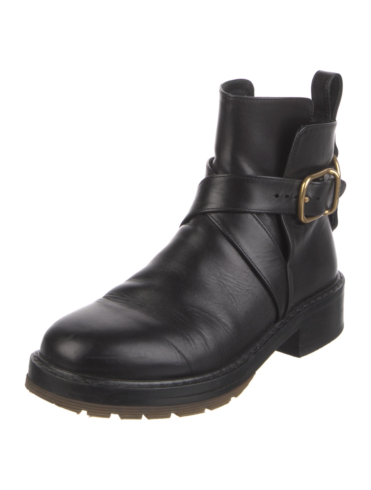 Chloé Leather Moto Boots