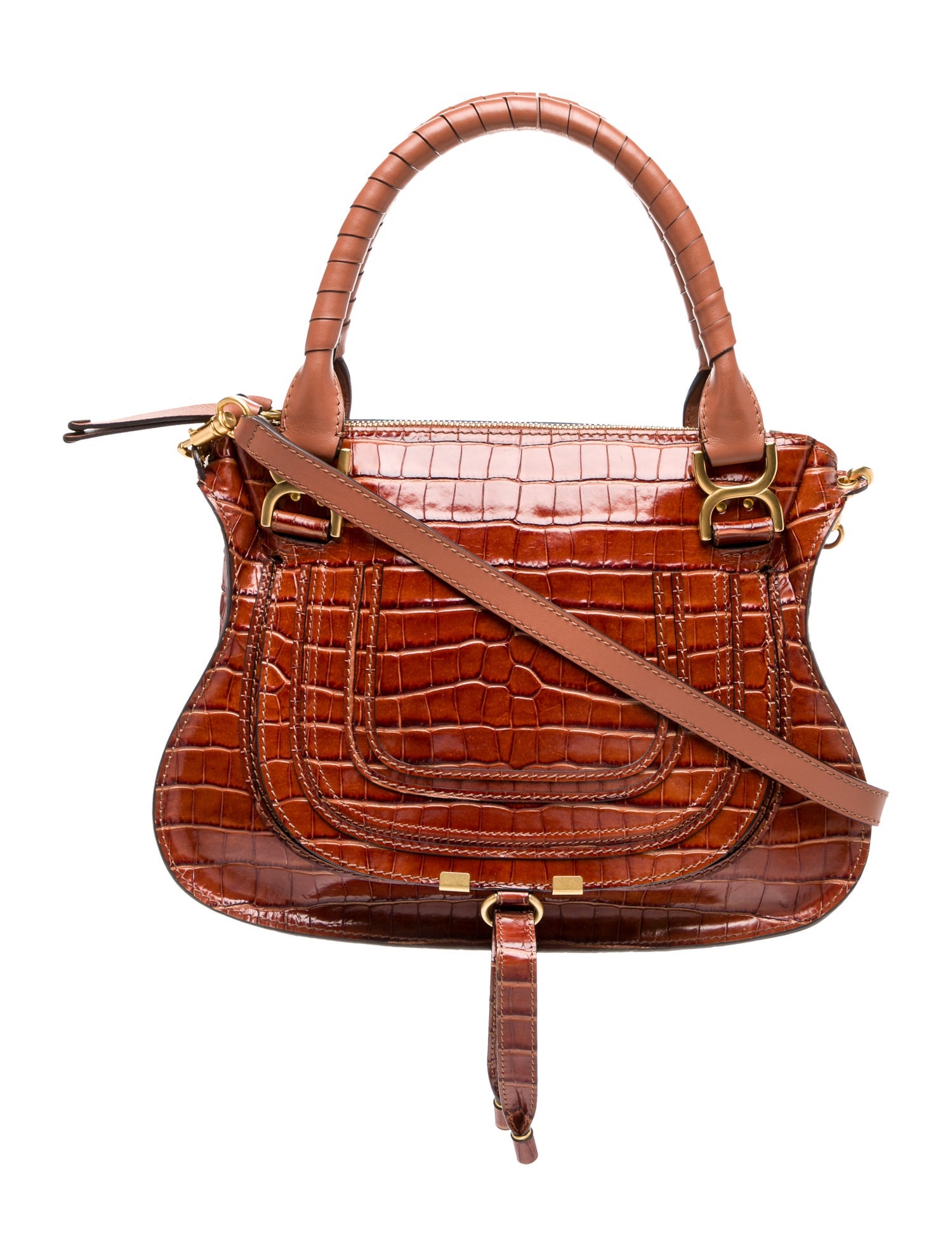 Chloé Embossed Leather Marcie