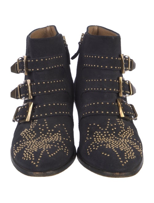 Chloé Suede Studded Accents Boots