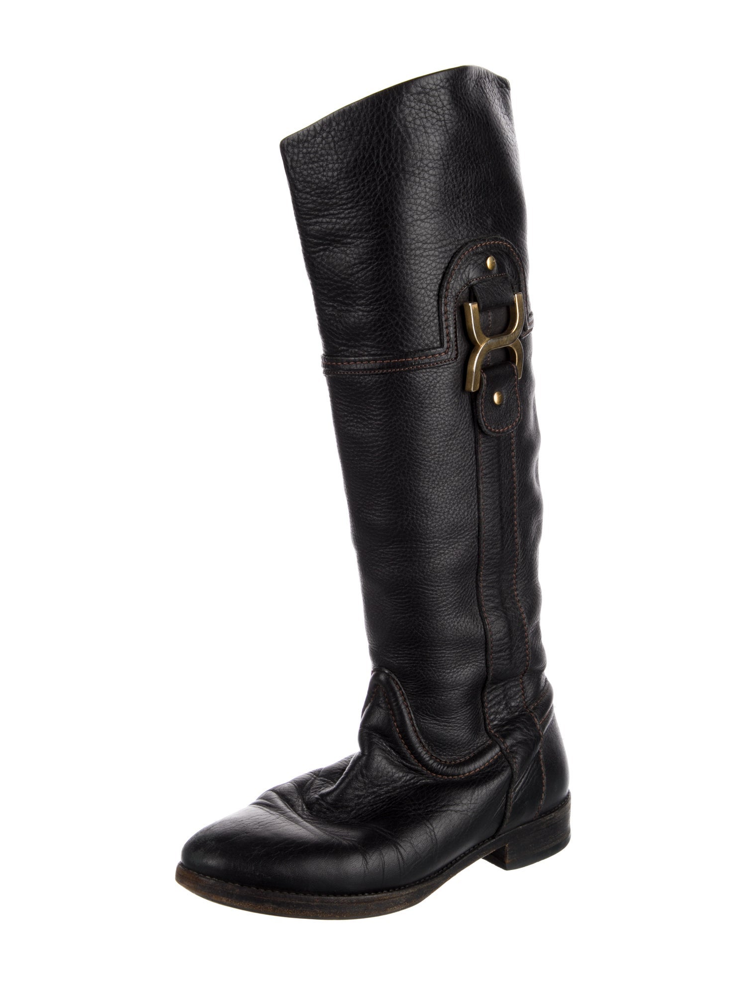Chloé Leather Riding Boots