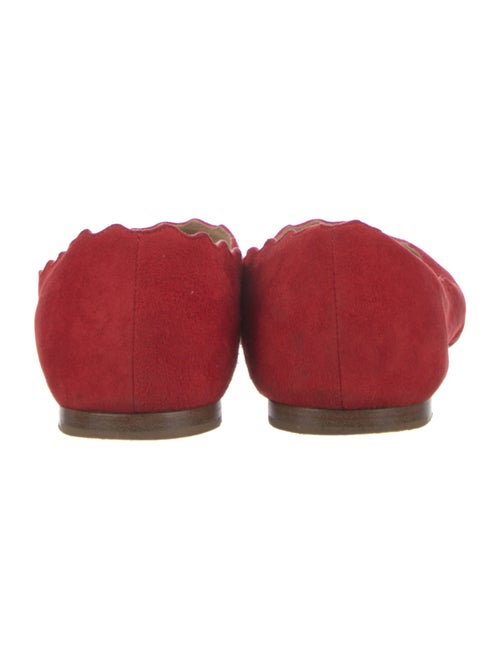 Chloé Suede Scalloped Accent Ballet Flats